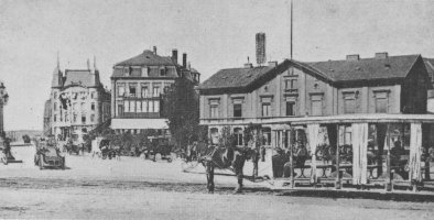Image de 1875 montrant le tramway
