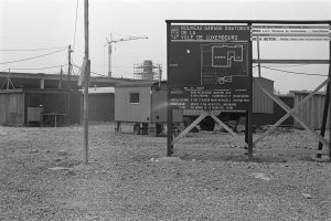 Image du site de construction du Garage d'autobus pris en 1973
