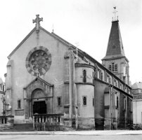 L’église paroissiale de Bonnevoie en 1944, avant sa destruction