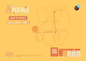 Plan de la ligne de Pedibus 2 à Beggen