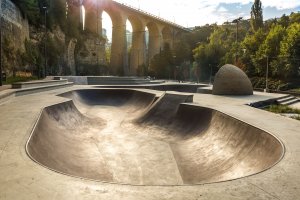 skateparc dans la vallée de la Pétrusse