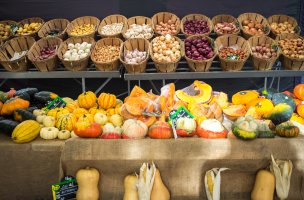 fruits et légumes sur le marché hebdomadaire sur la Place Guillaume II