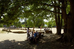 aire de jeux à l'entrée de la forêt Bambësch