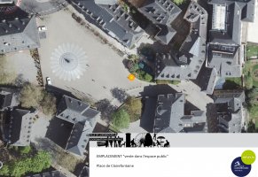 vente espace public emplacement place de Clairefontaine