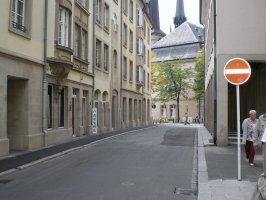 La rue de l'Eau avant les travaux