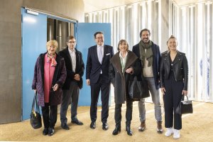 Image du collège échevinal lors de l'inauguration du château d'eau Kirchberg