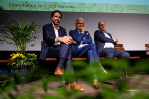 Image des échevins Paul Galles, Laurent Mosar et Patrick Goldschmidt