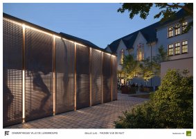 Vue façade pendant la nuit