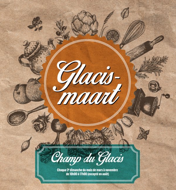 Illustration du flyer du Glacismaart