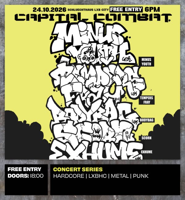Concert du groupe Capital Combat le 24 octobre 2026 à 18 heures, entrée gratuite