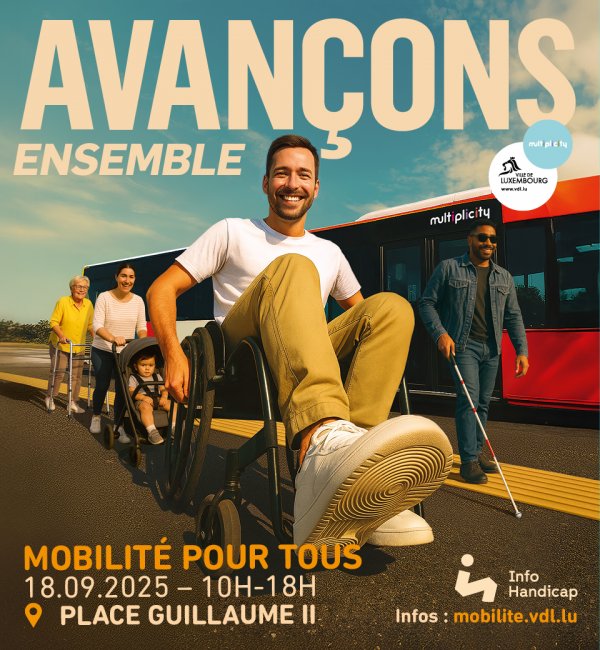 Journée Mobilité pour tous le 18 septembre sur la Place Guillaume II de 10 à 18h.