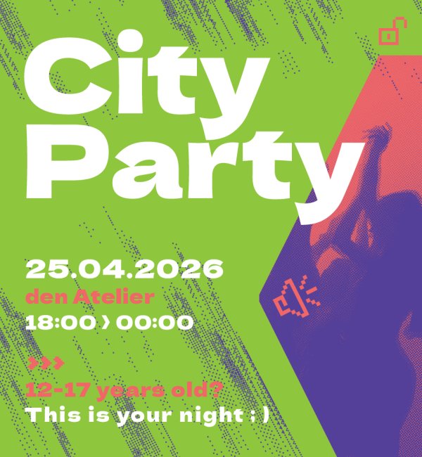 City Party le 25.4.2026 au Den Atelier