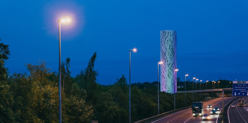 Château d'eau de Gasperich, illuminé LGBTIQ+