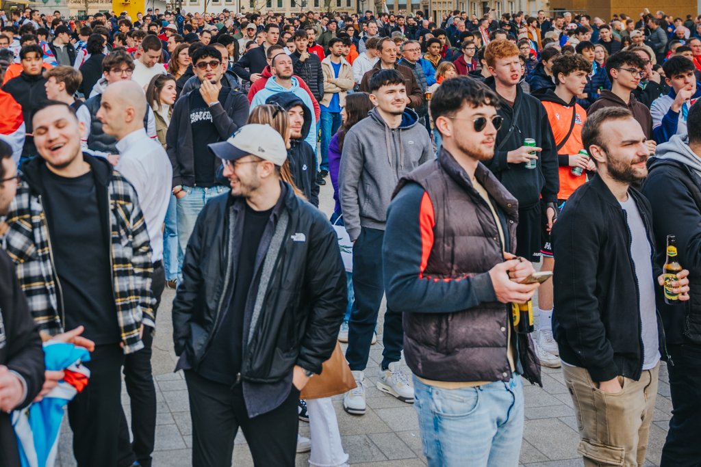 Photo prise pendant un public viewing