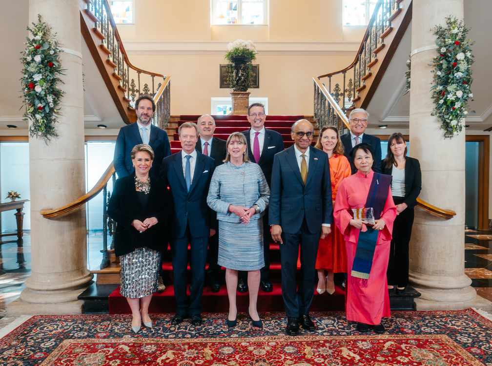 Image de groupe avec le président