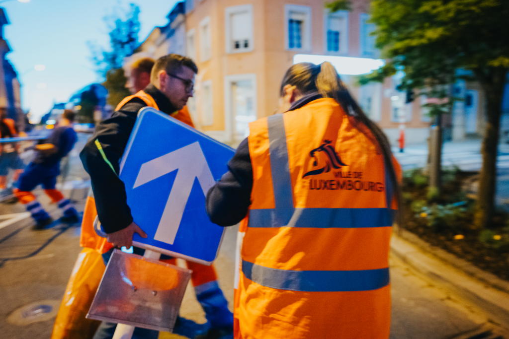 Mise en place d'un panneau de circulation