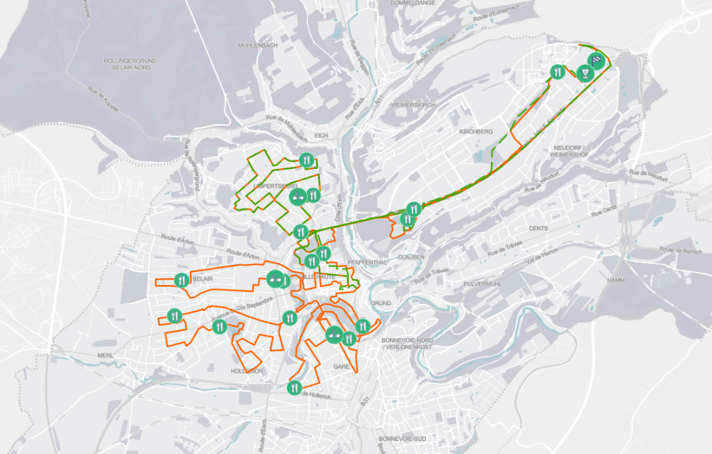 Itinéraire du ING Night Marathon 2025
