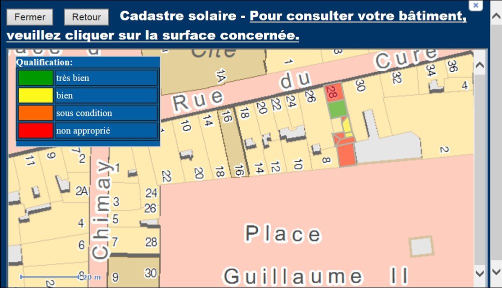 Extrait du cadastre solaire