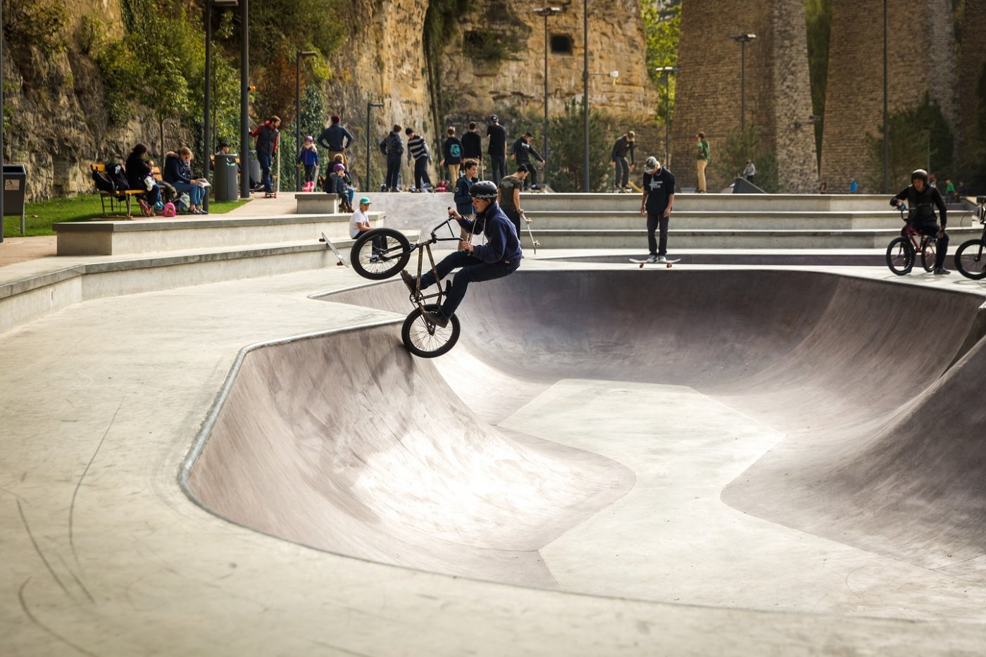 skateparc dans la vallée de la Pétrusse