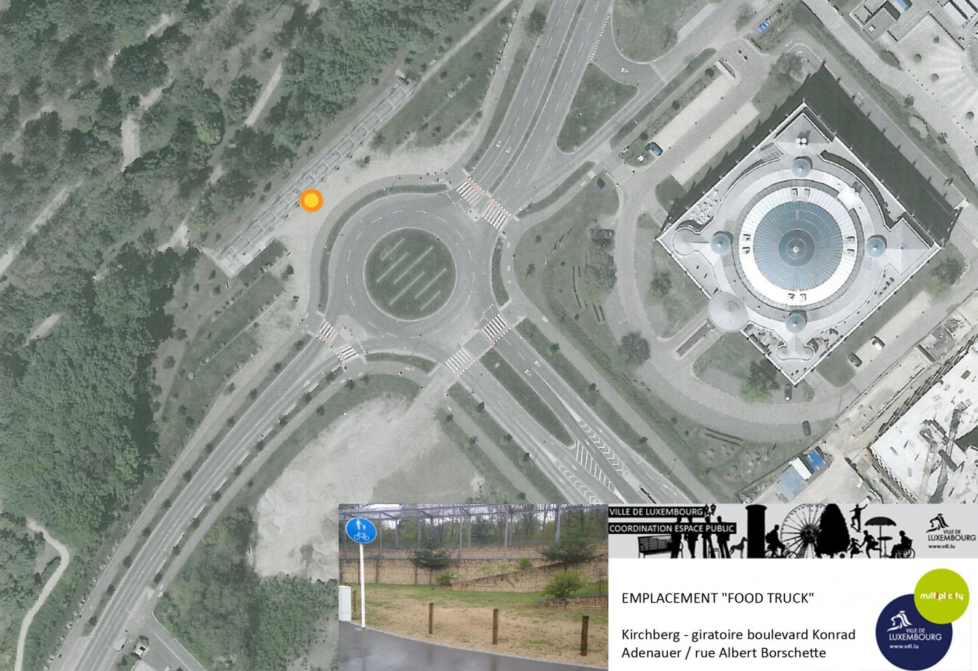 emplacement Food Truck giratoire Adenauer Borschette