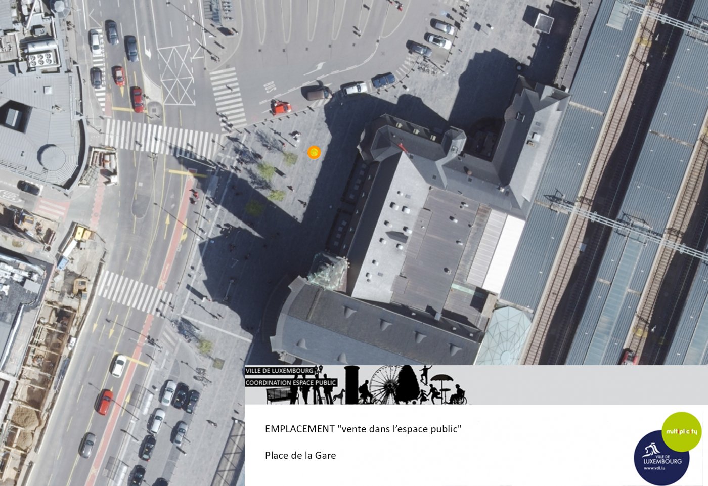 vente espace public emplacement place de la Gare