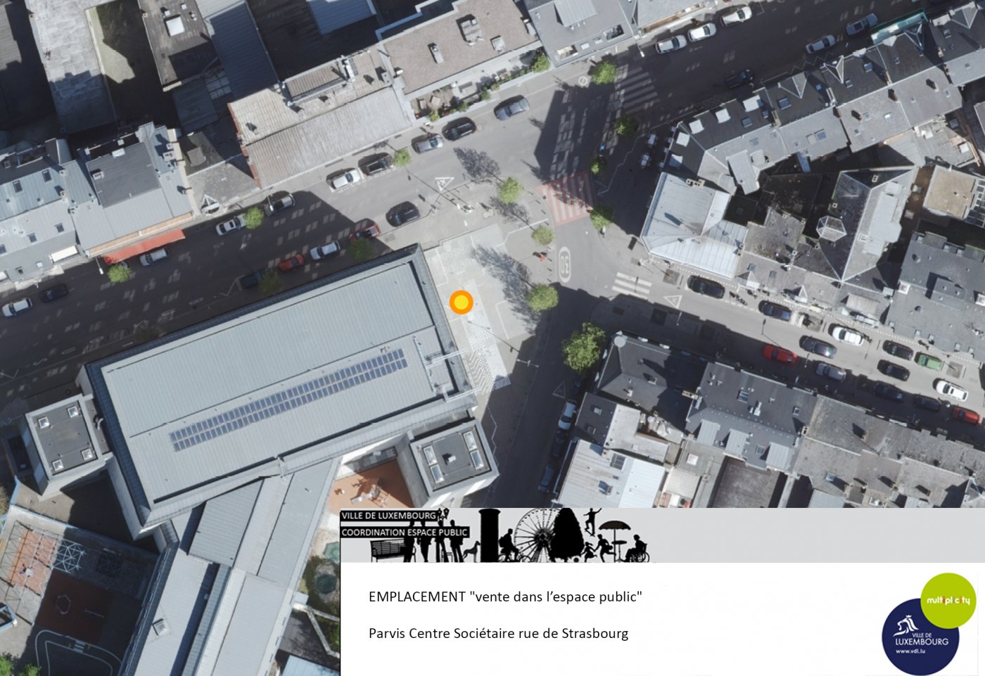 vente espace public emplacement rue de Strasbourg