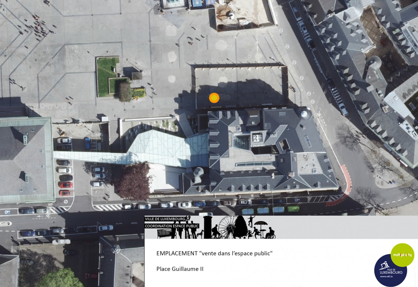 vente espace public emplacement place Guillaume II