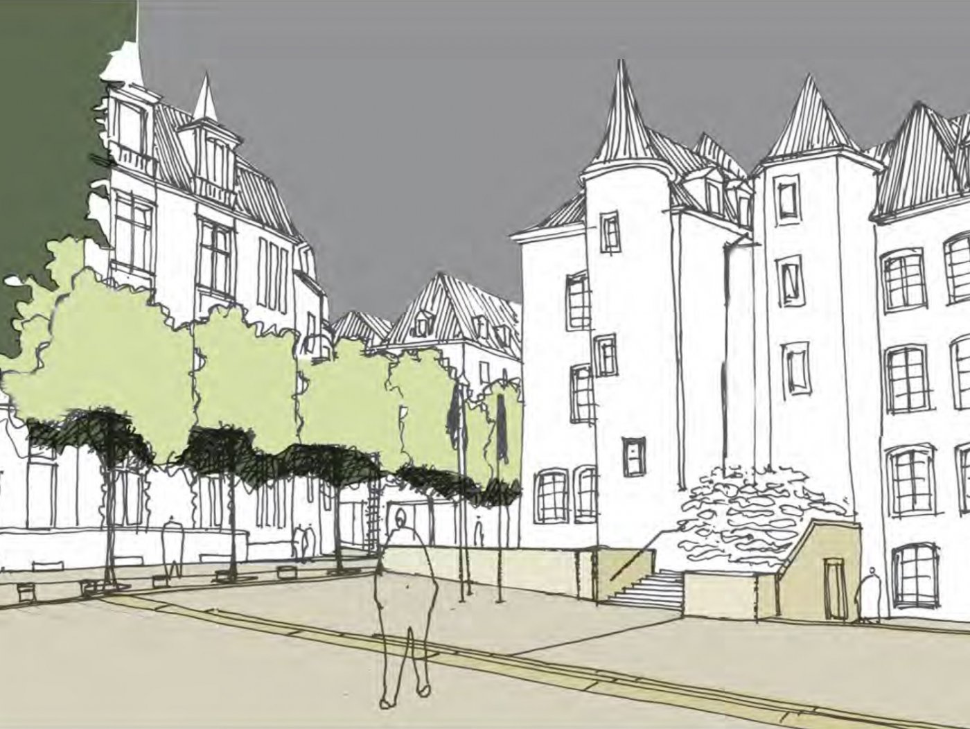 Simulation de la rue du Rost après les travaux