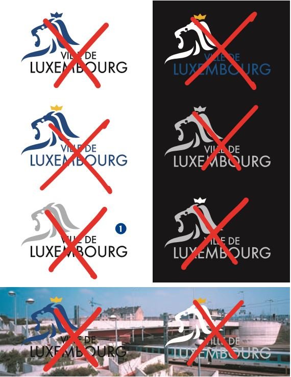 Illustration de l'utilisation prohibées du logo