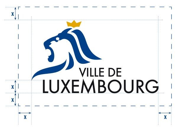 Illustration des zones d'exclusions du logo