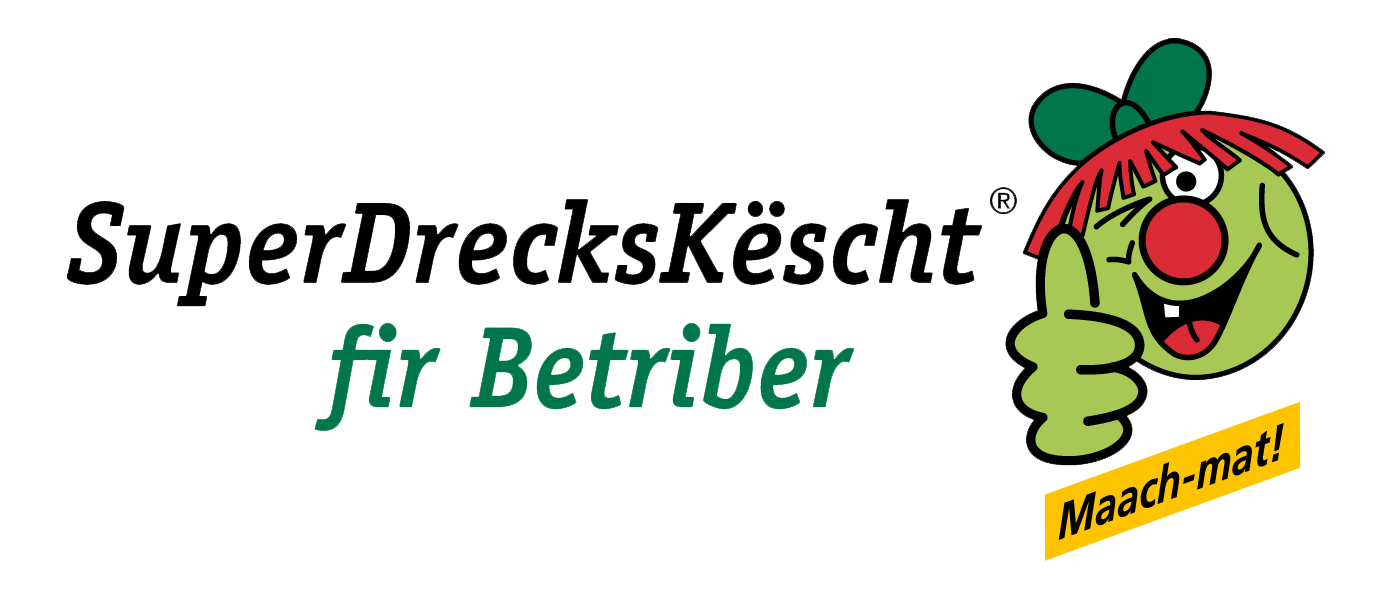 Logo de l'action SuperDrecksKëscht fir Betriber