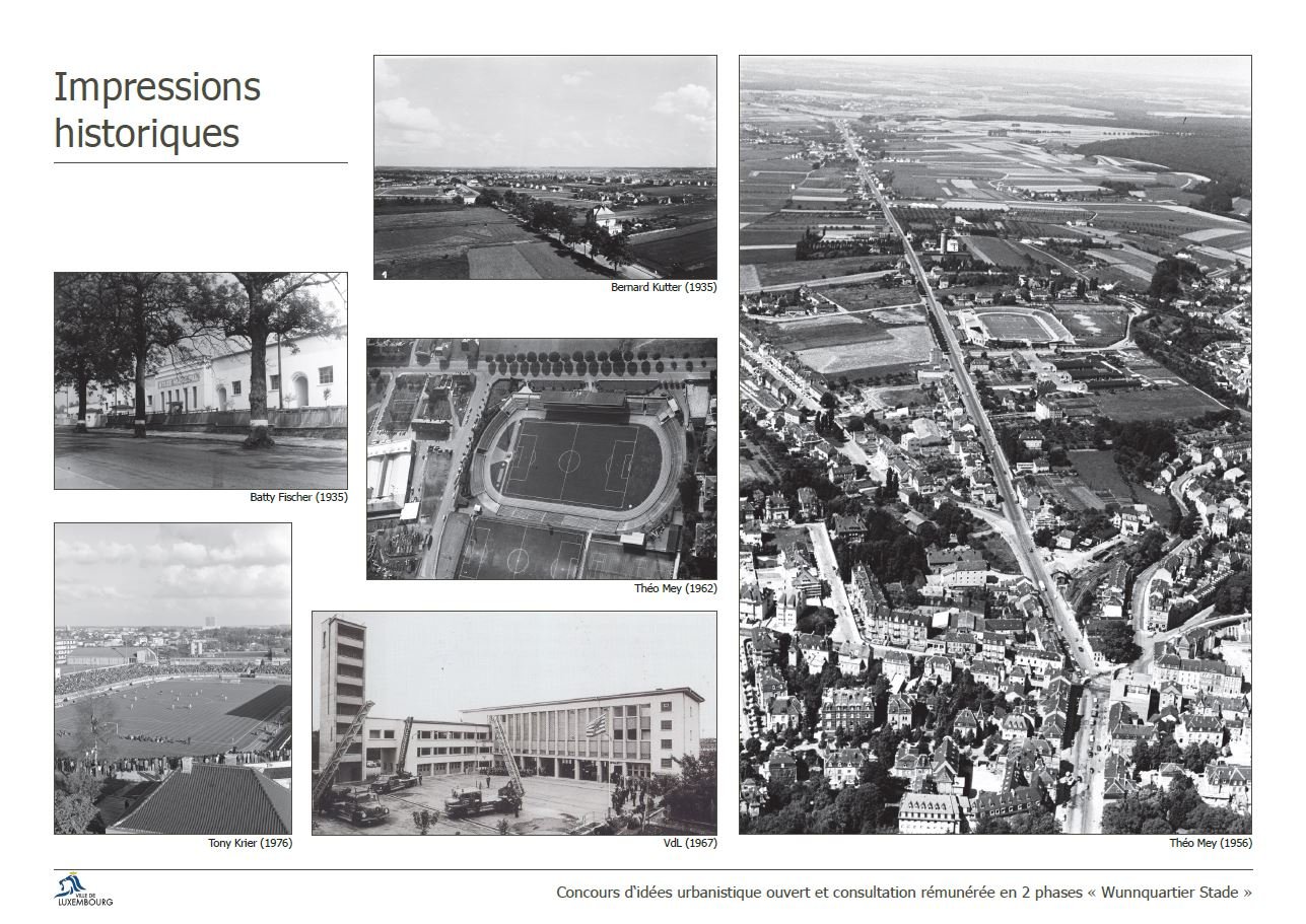 « Wunnquartier Stade » - impressions historiques des terrains situés route d’Arlon  