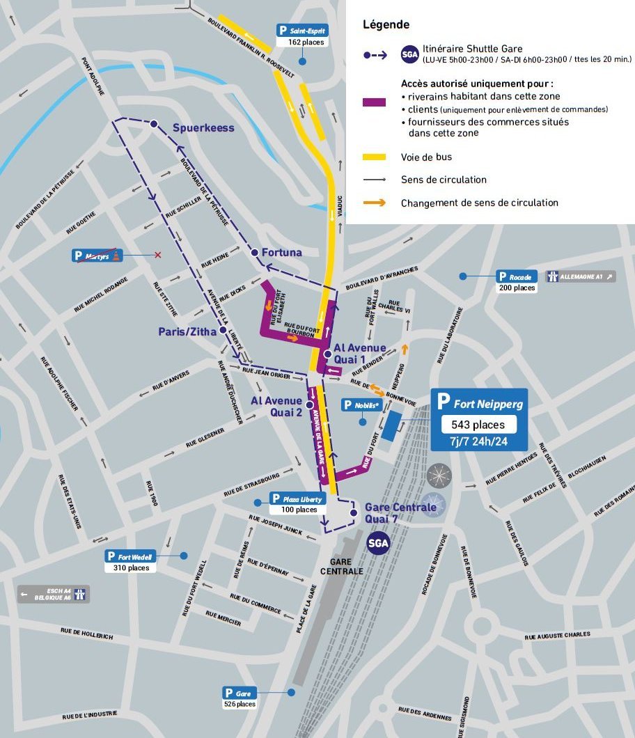 Plan de circulation quartier Gare