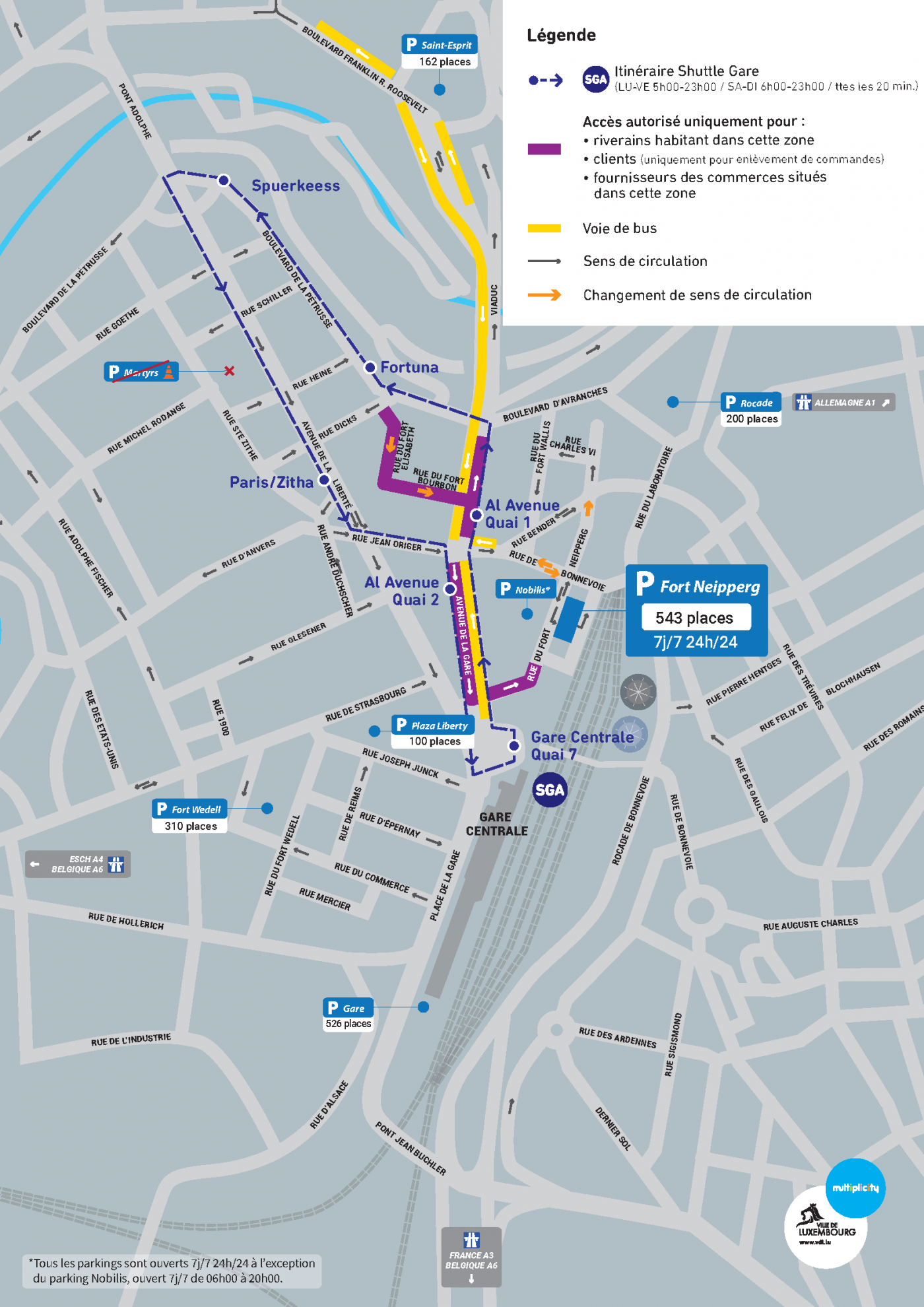 Plan circulation quartier Gare