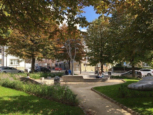 Illustration de la place de gand après le réaménagement en 2017