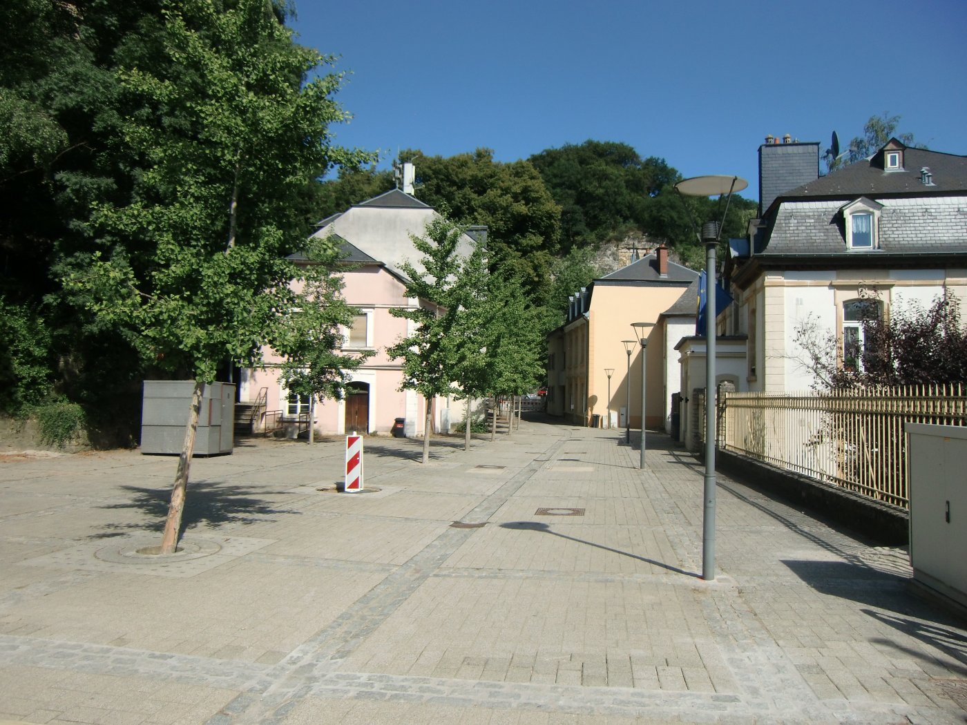 Illustration de la situation actuelle de la place aux abords de la rue de Pulvermuehl