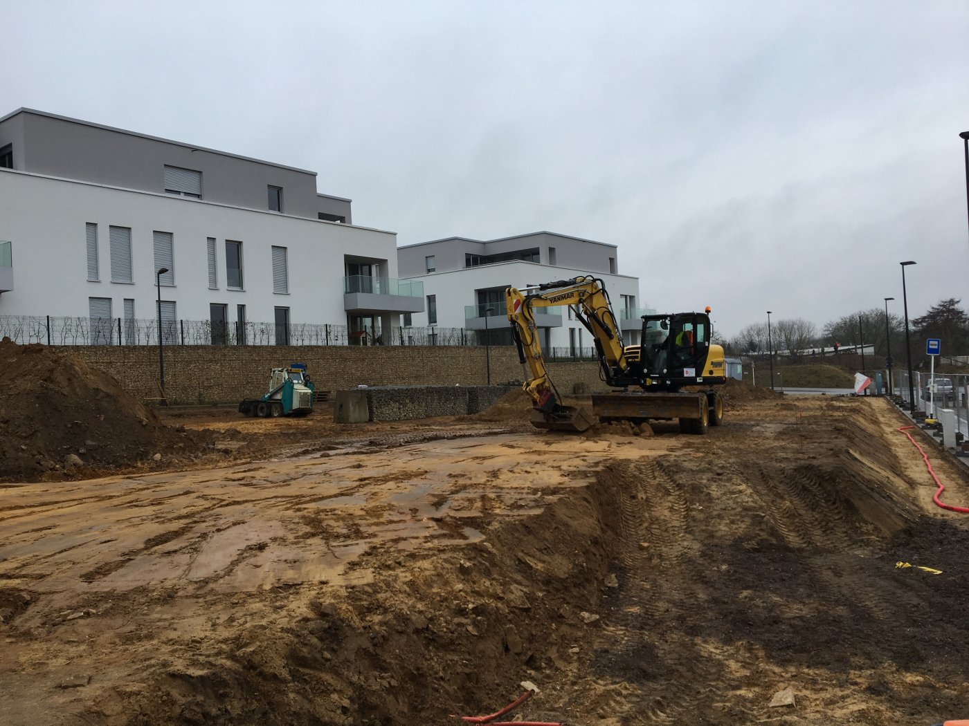 Illustration du début du chantier à la rue de l'avenir