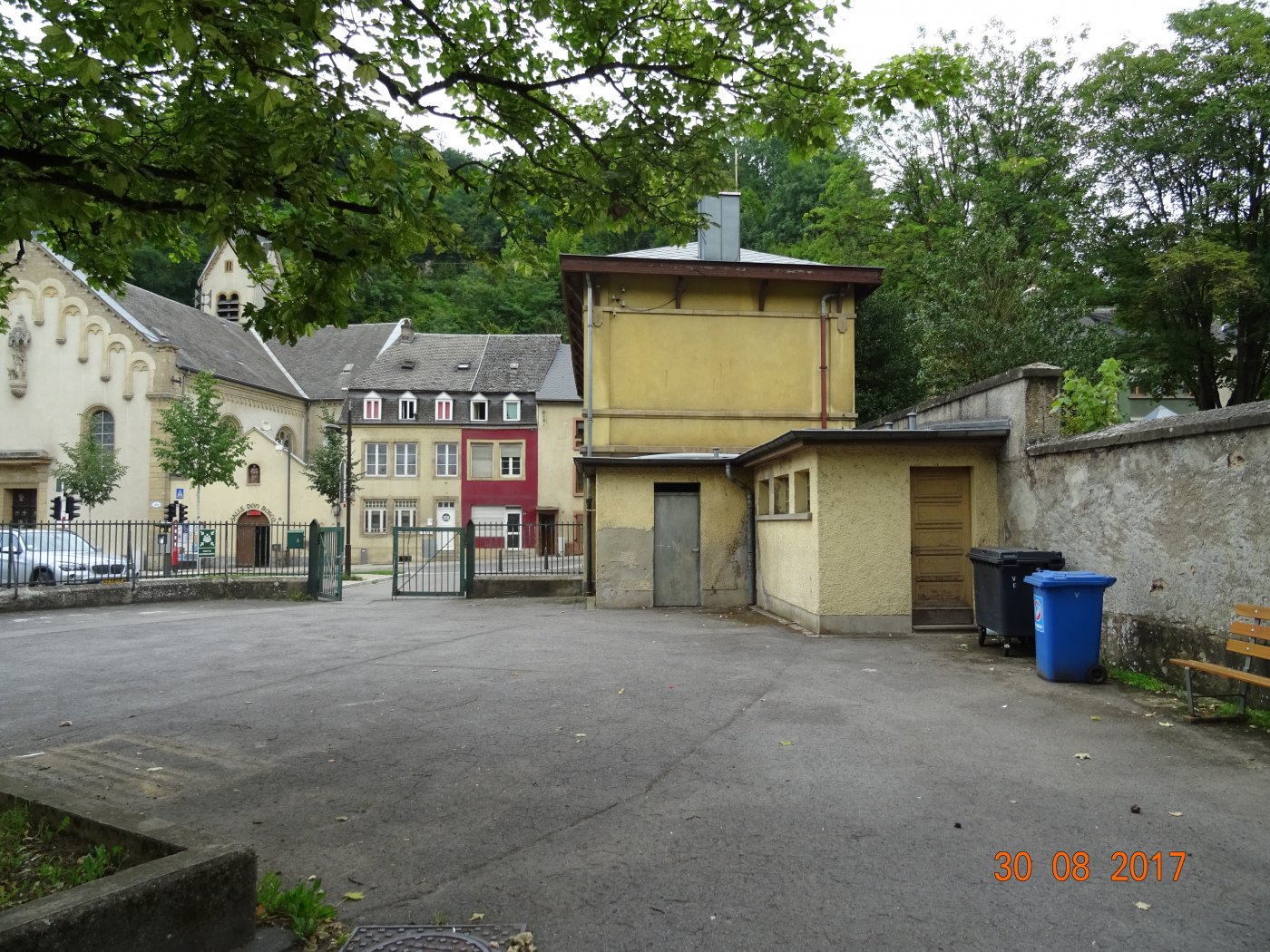 Illustration de la cour de l'ancienne école primaire - Spidolsgaart