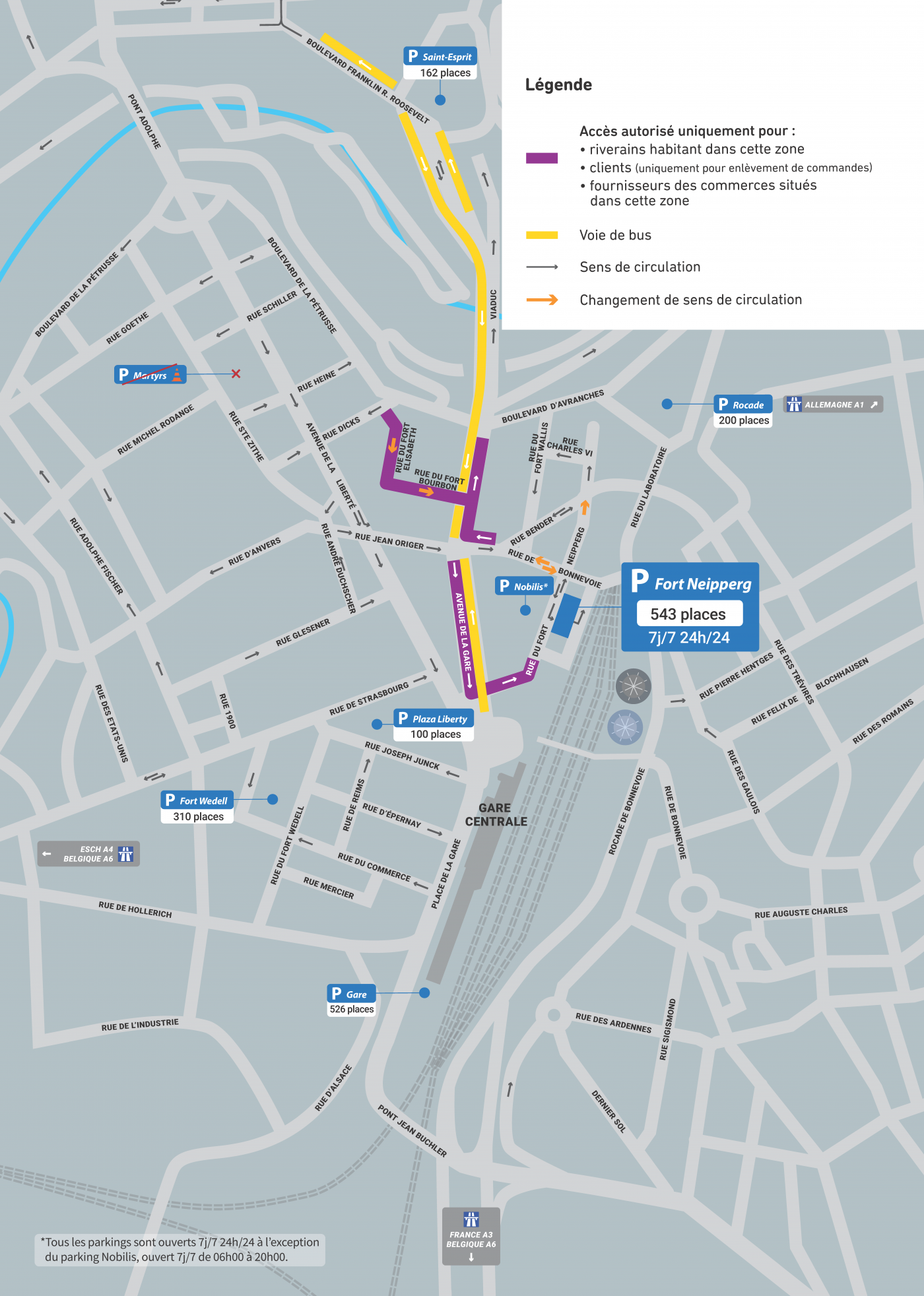 Plan de circulation quartier Gare