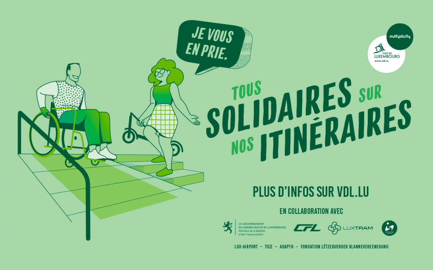 Affiche tous solidaires sur nos itinéraires 2022