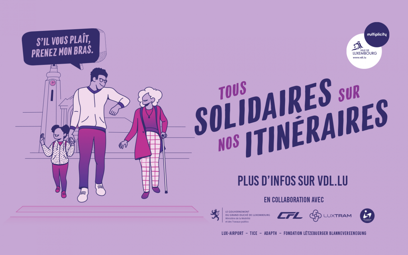Affiche tous solidaires sur nos itinéraires 2022