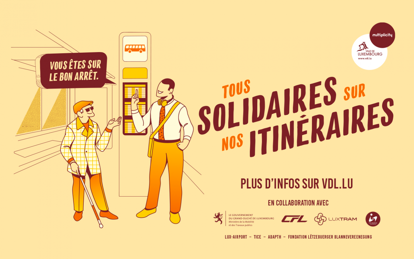 Affiche tous solidaires sur nos itinéraires 2022