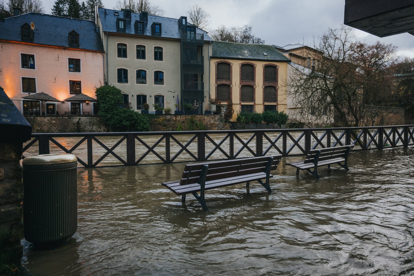 Image des inondations dans le Grund