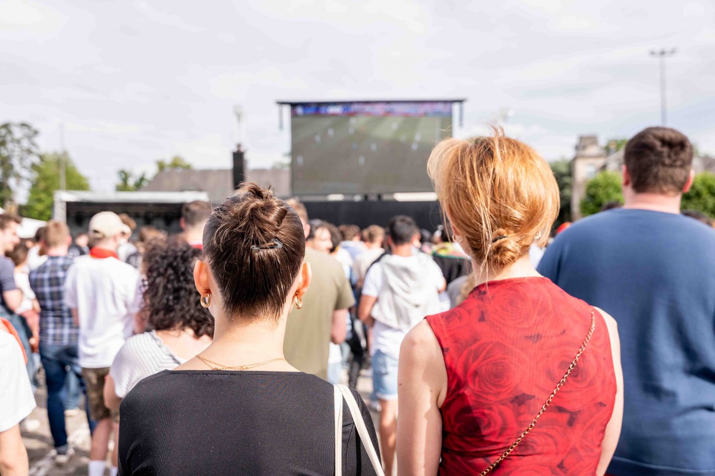 Photo prise sur le champ du Glacis lors d'un public viewing