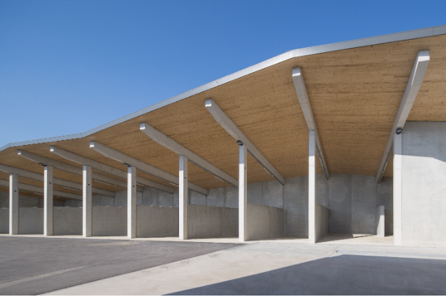 Image du nouveau bâtiment du Service Cimetières à Merl