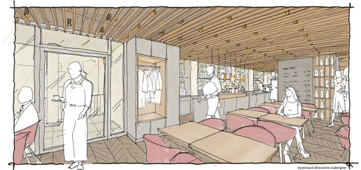 Vision du concept pour la salle à manger du restaurant