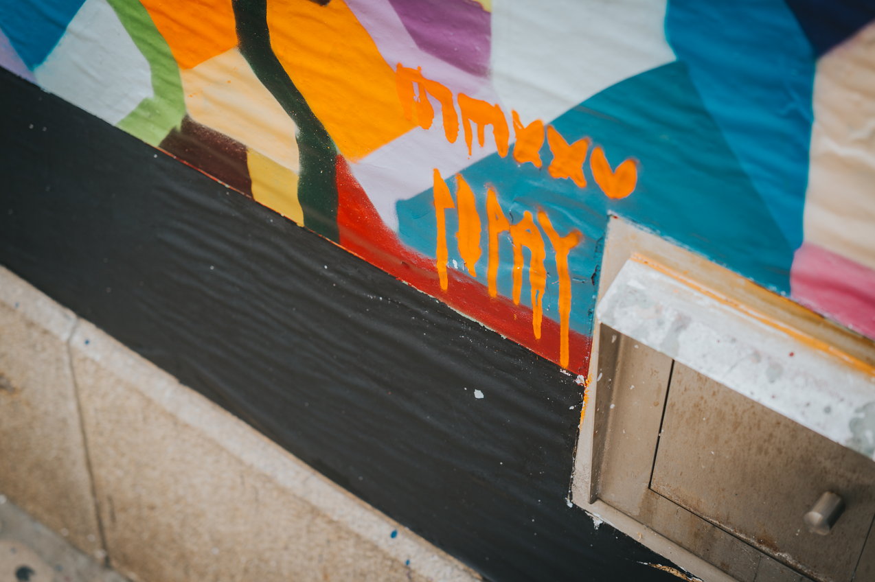 Image de la fresque de POPAY au Le Mur