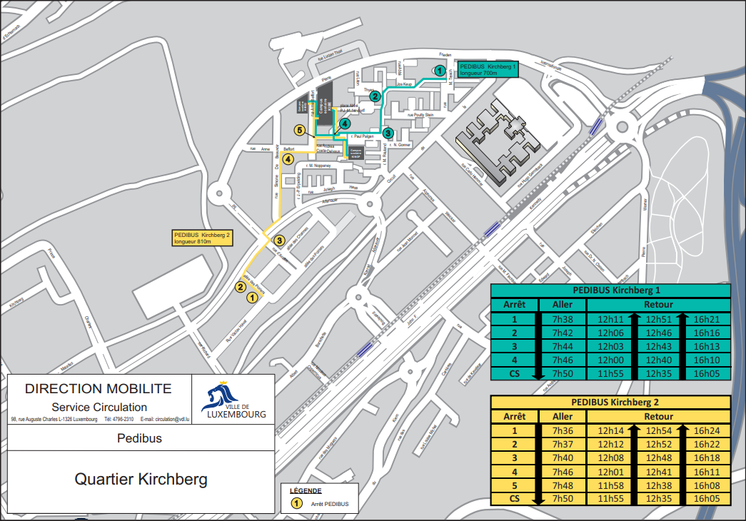 Pedibus - Quartier Kirchberg