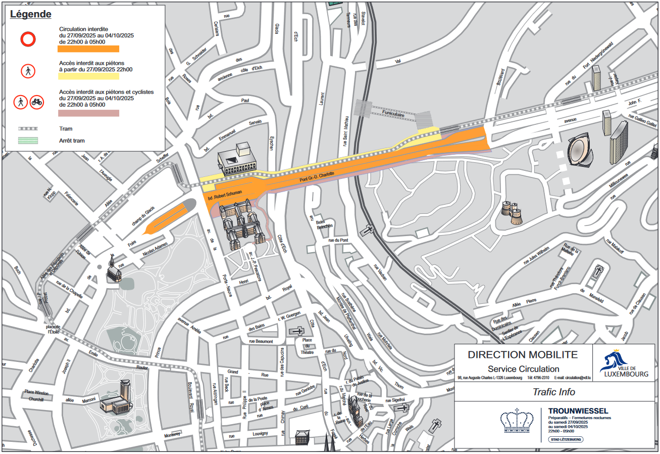 27 septembre au 4 octobre 2025 - Trounwiessel - Plan de circulation et de stationnement