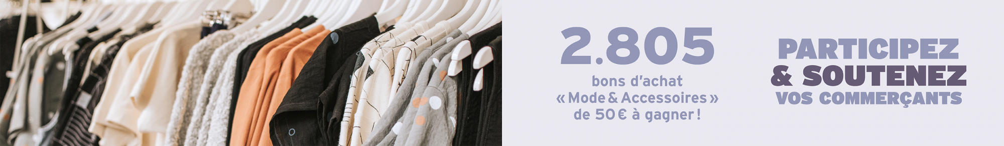 Distribution des bons d'achat : Mode & Accessoires